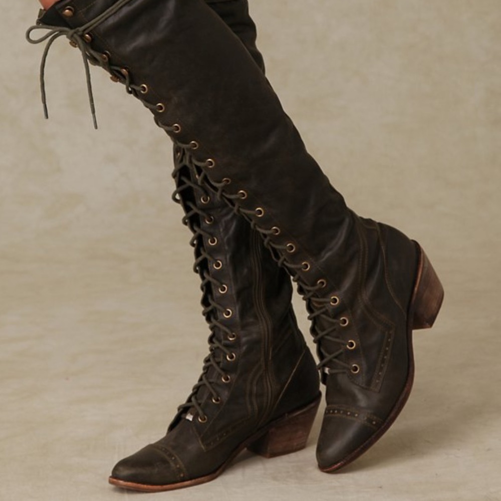 Free People Jeffery Campbell Joe Lace Up Boots sz 6